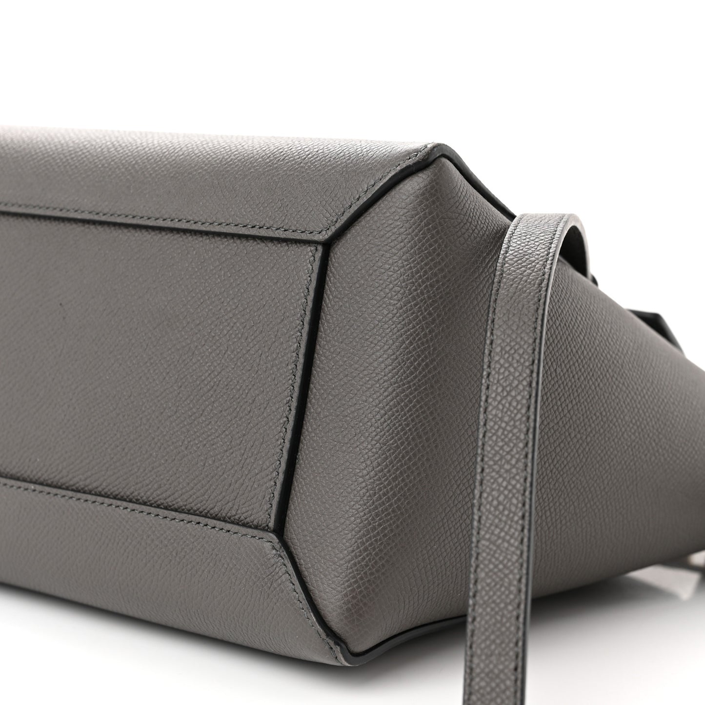 Grained Calfskin Micro Belt Bag Grey