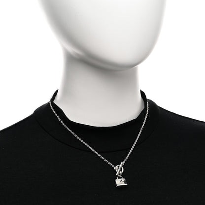 Hermes Sterling Silver Kelly Charm Pendant Necklace 2 of 4