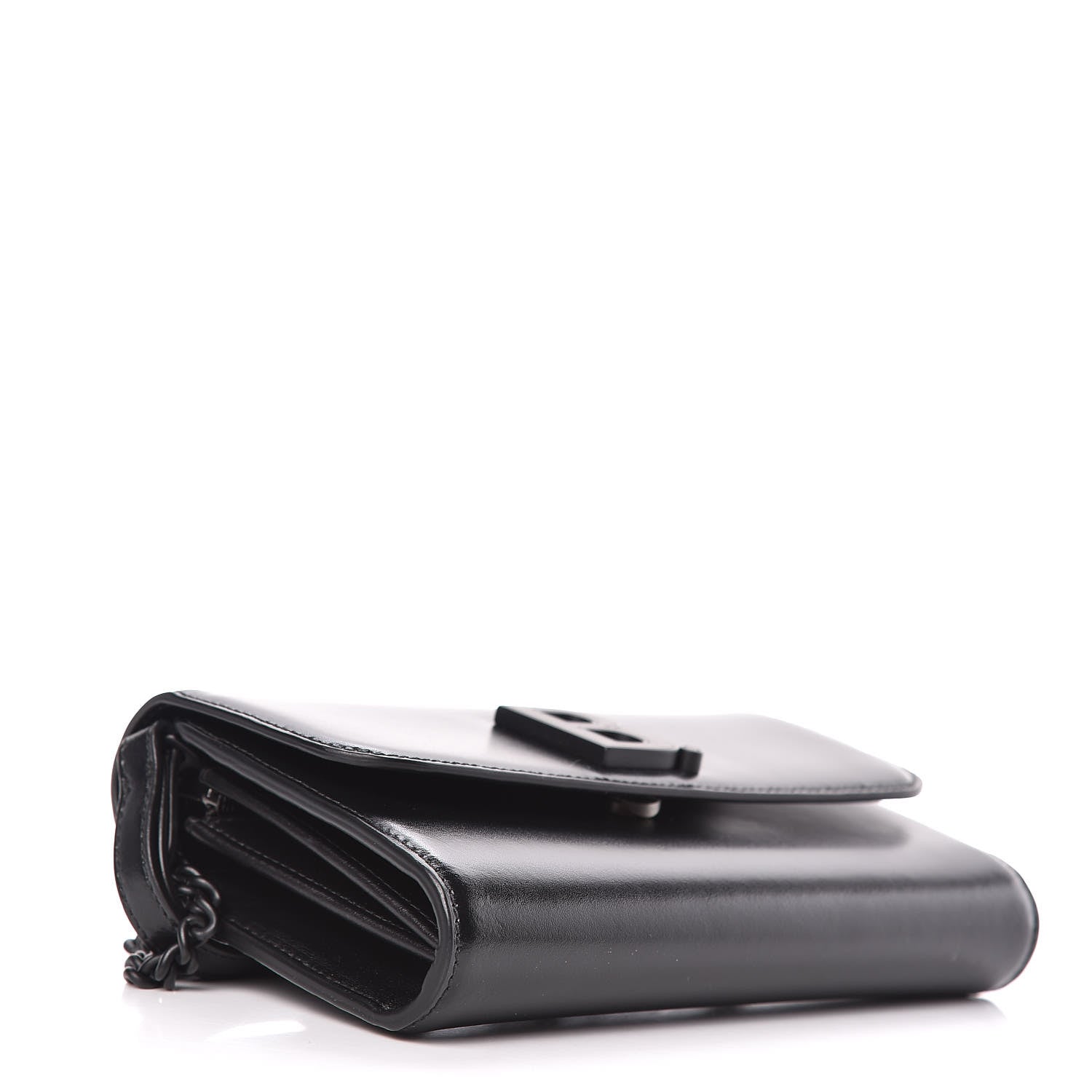 Balenciaga Smooth Calfskin B Wallet on Chain Black 5 of 12