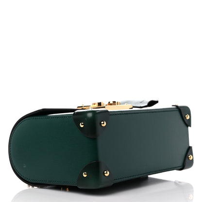 Gucci Azalea Calfskin Small Padlock Bamboo Shoulder Bag Vintage Green 4 of 12