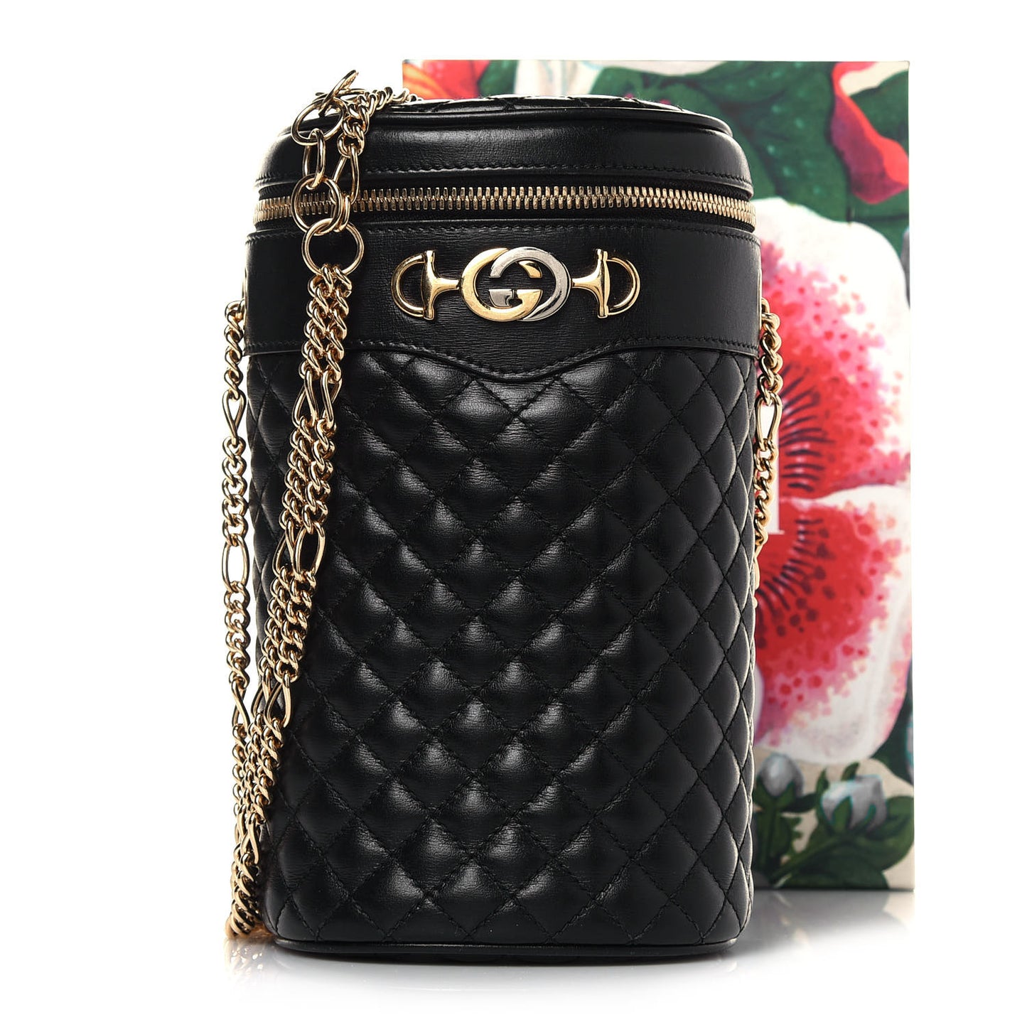 Calfskin Trapuntata Zumi Belt Bag Black