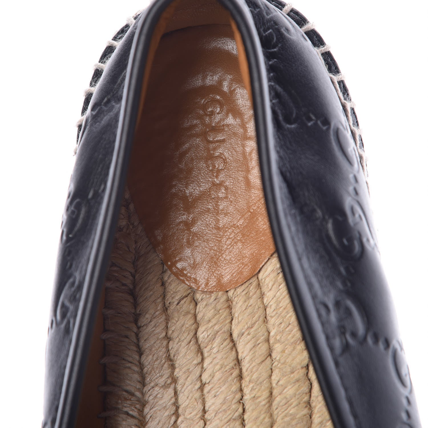Gucci Guccissima Signature Espadrilles 39.5 Black 7 of 8