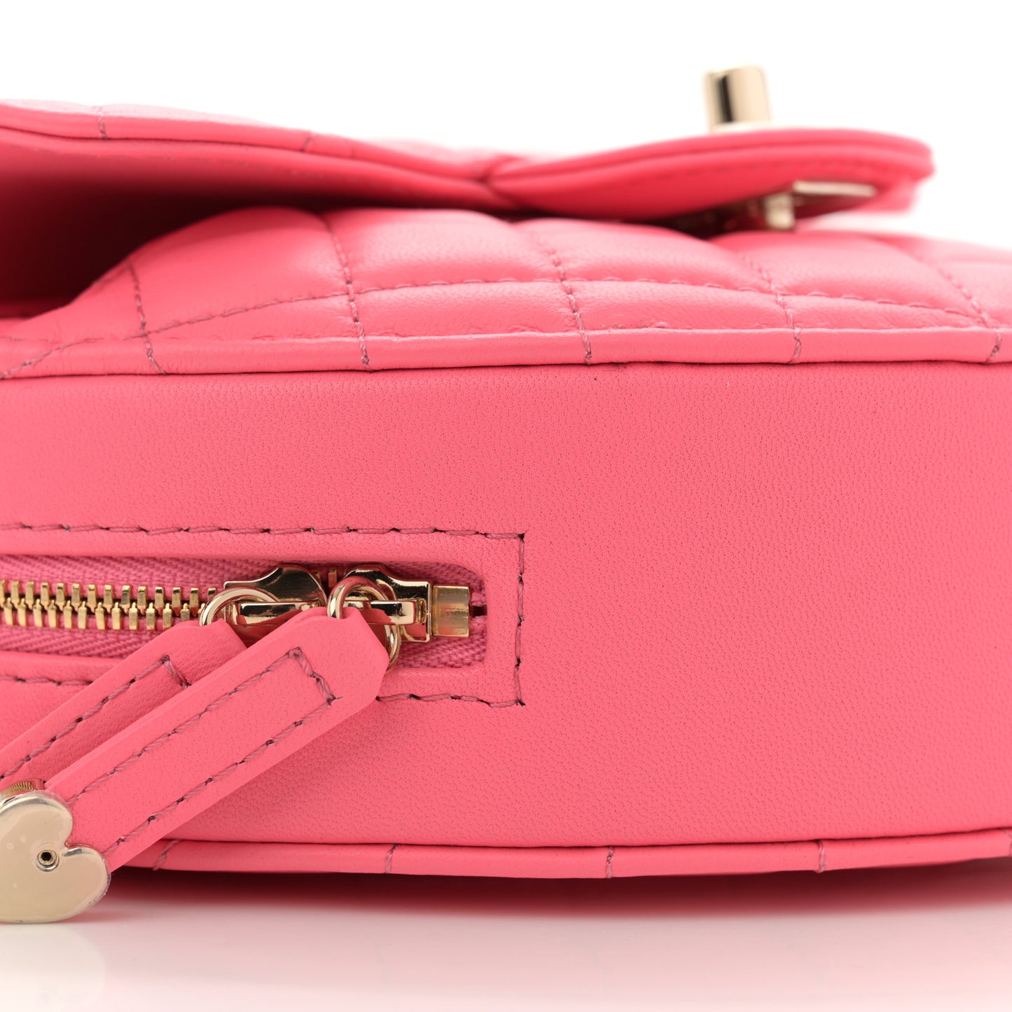 Lambskin Quilted CC In Love Heart Bag Pink