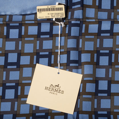 Hermes Silk Modulation Scarf 70 Azur Bronze Ardoise 5 of 5