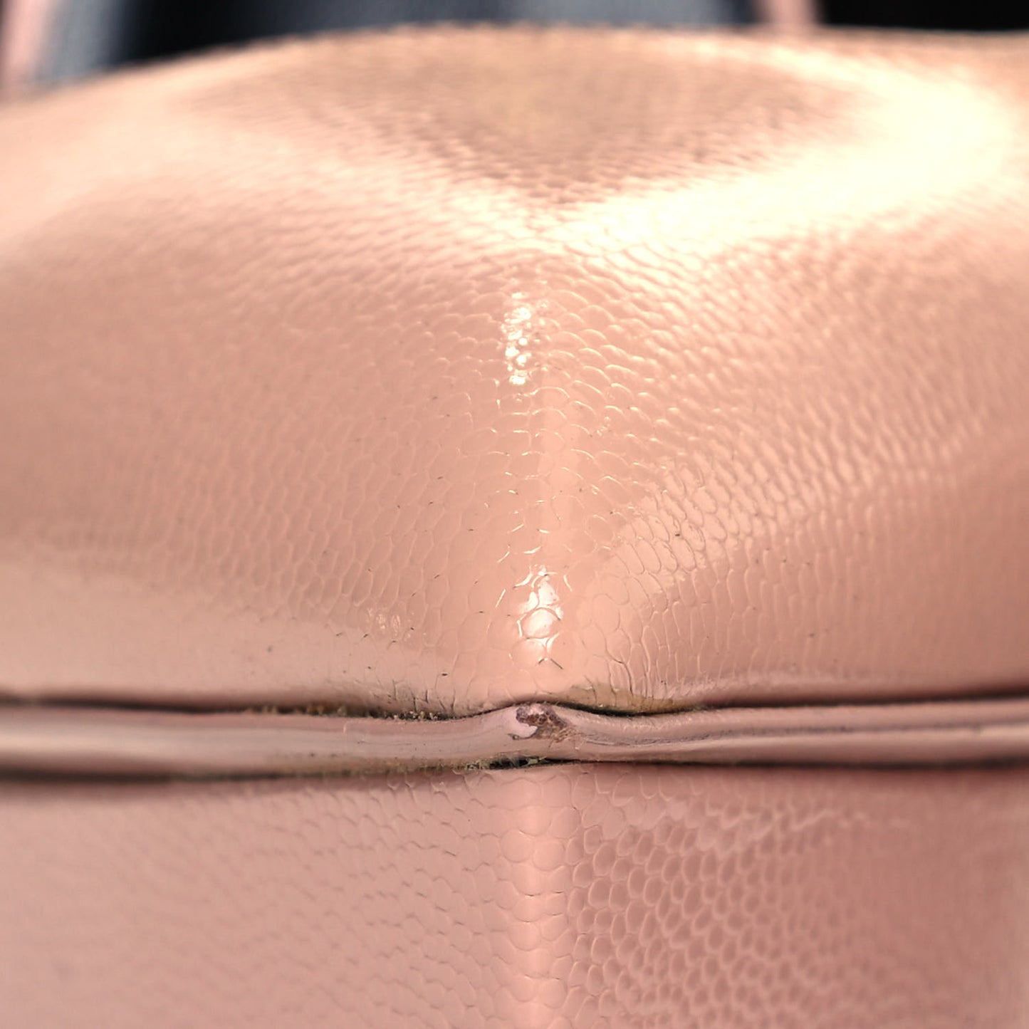 Pebbled Patent Calfskin Janis 105 Platform Pumps 37 Pale Pink