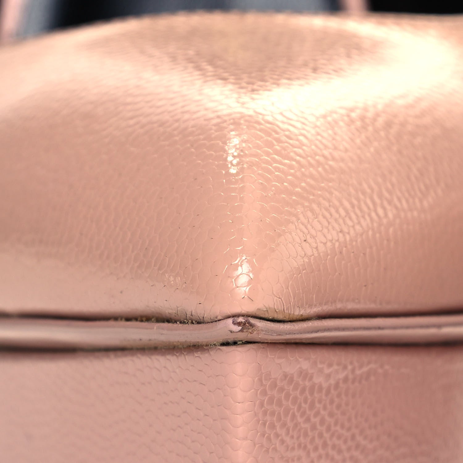 Saint Laurent Pebbled Patent Calfskin Janis 105 Platform Pumps 37 Pale Pink 9 of 12