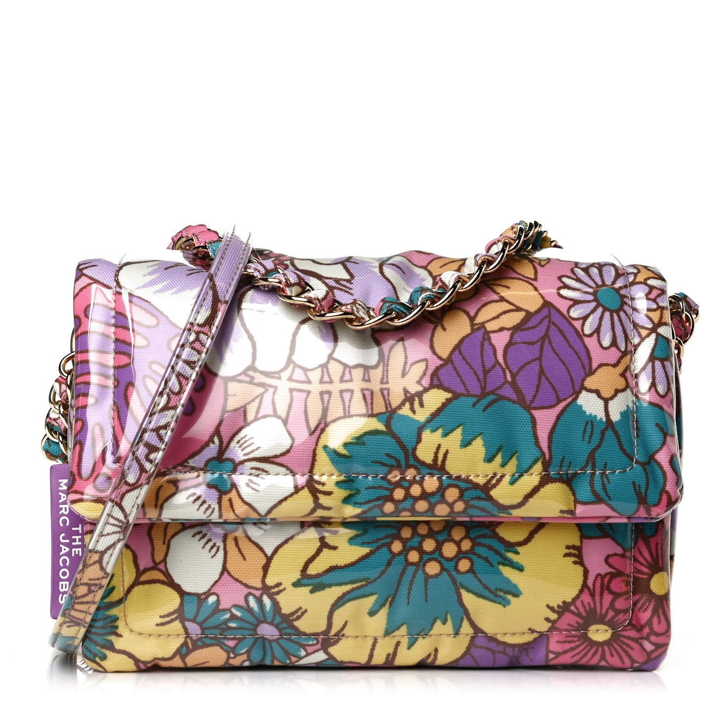 Coated Canvas Floral PrintThe Pillow Bag Pink Multi