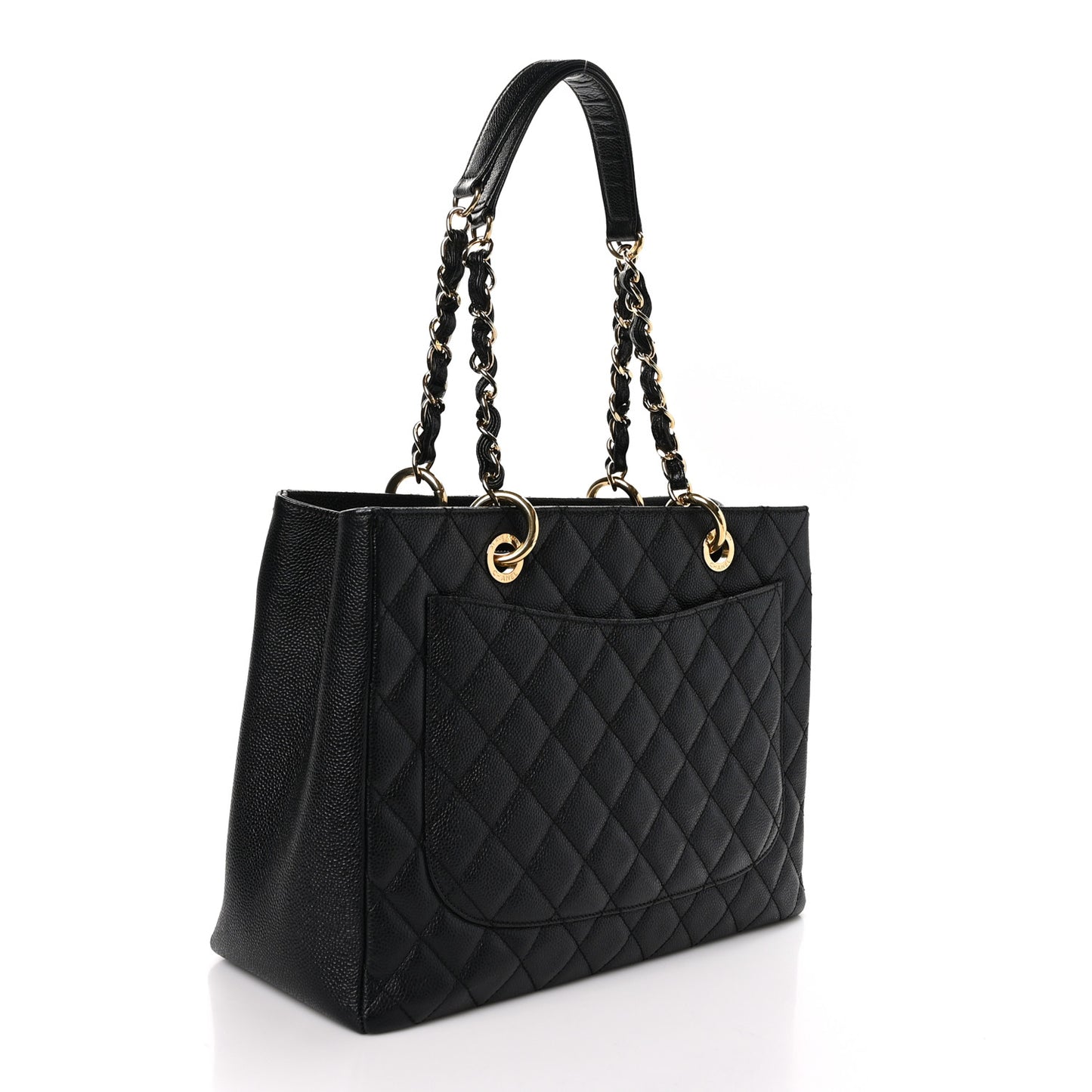 Caviar Quilted Grand Shopping Tote GST Black