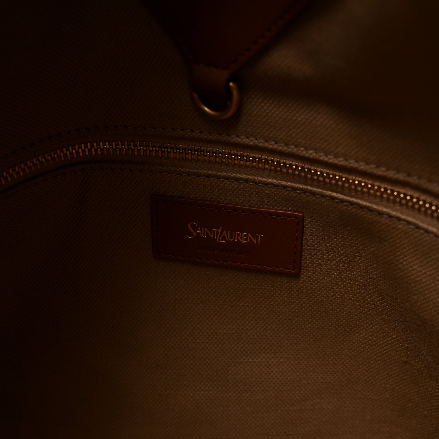 Saint Laurent Canvas Calfskin Y Tote Tan Natural 6 of 9