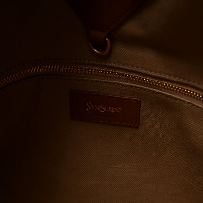 Saint Laurent Canvas Calfskin Y Tote Tan Natural 6 of 9