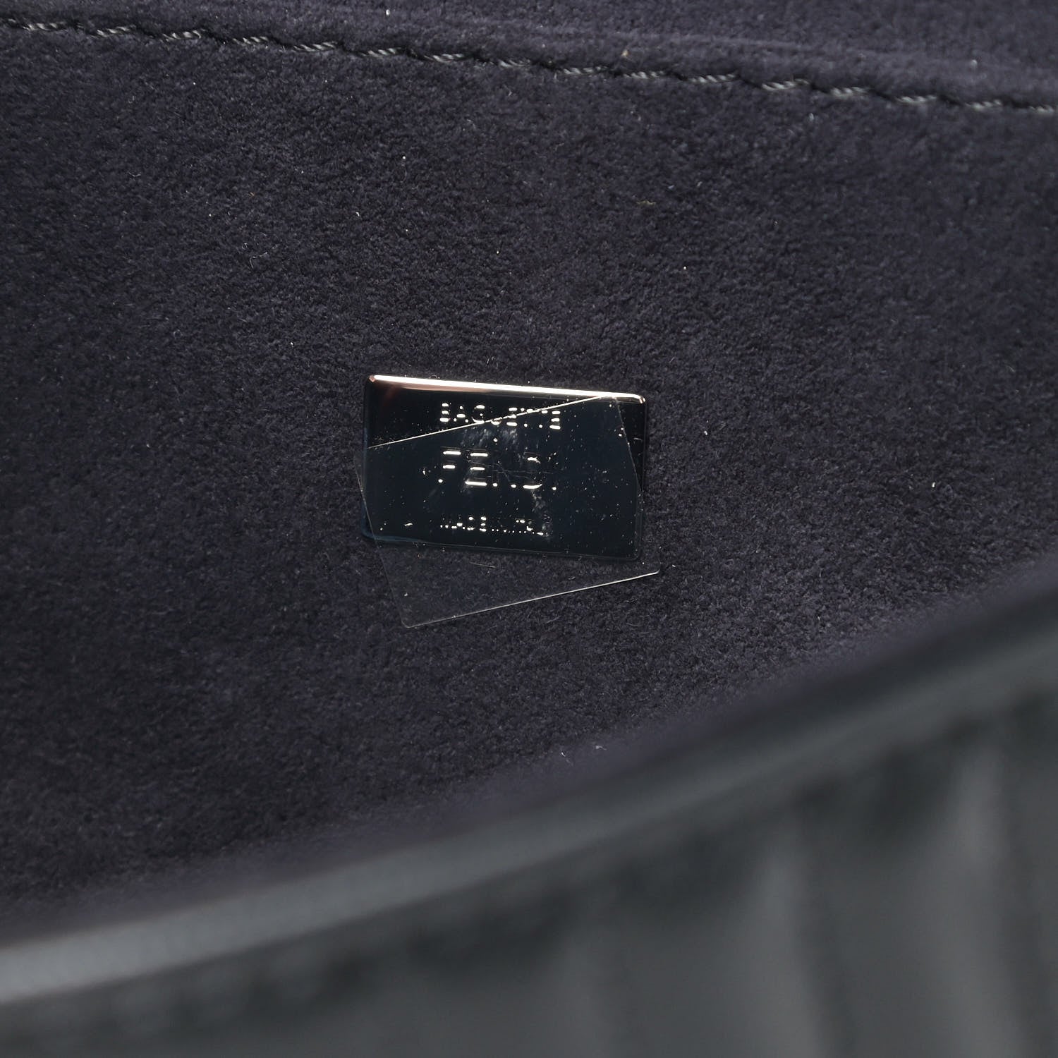 Fendi Shiny Nappa Trapuntata Micro Double Baguette Black 7 of 11