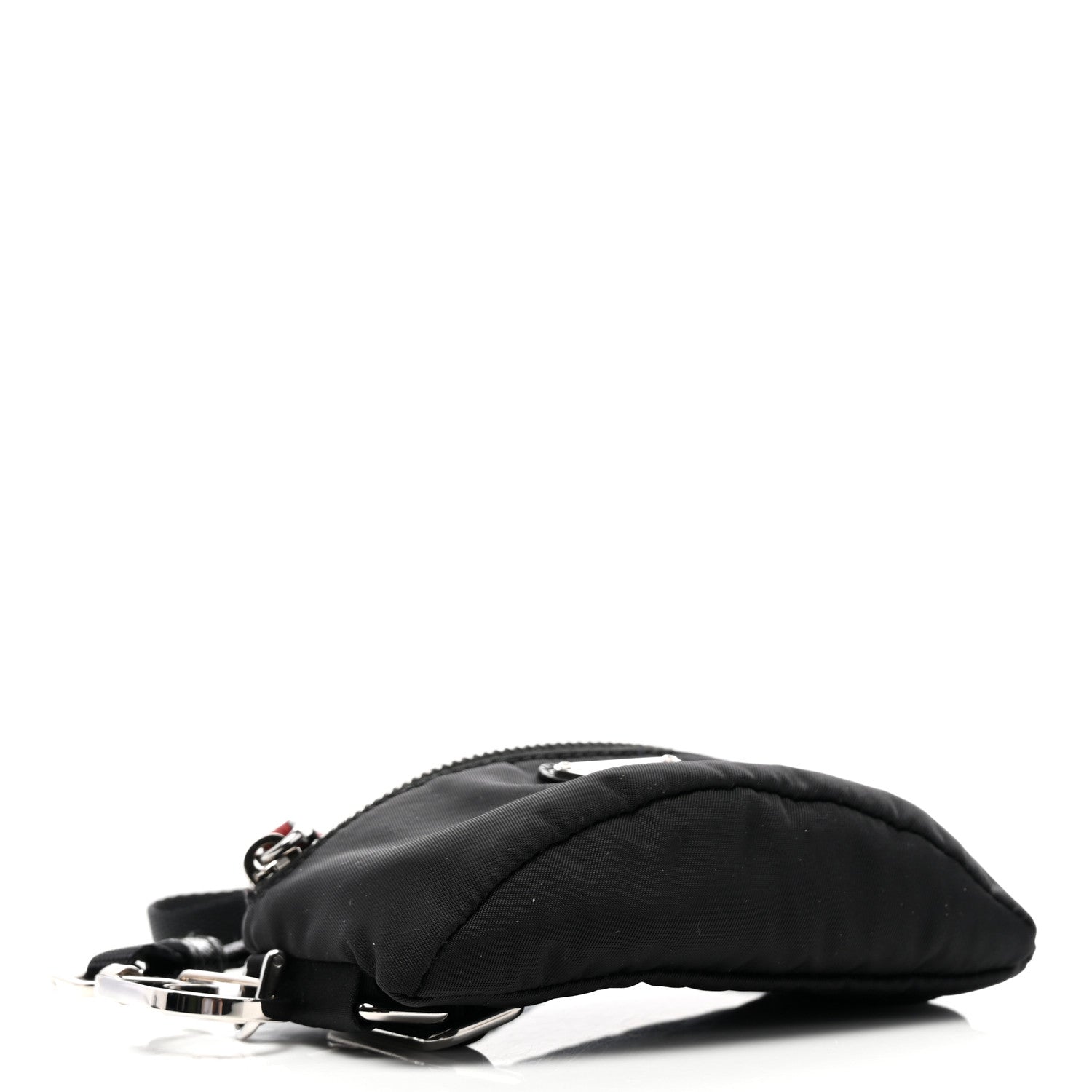 Prada Tessuto Nylon Pouch Black Fiery Red 5 of 6