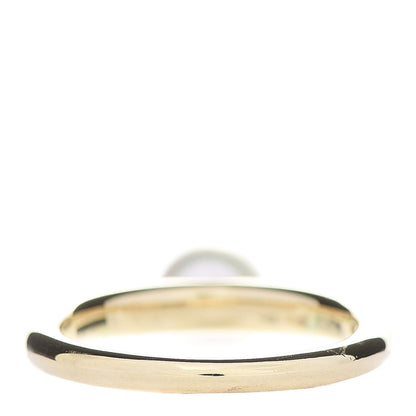 Mikimoto 18K Yellow Gold Akoya Pearl 7mm Classic Elegance Ring 54 6.75 4 of 5