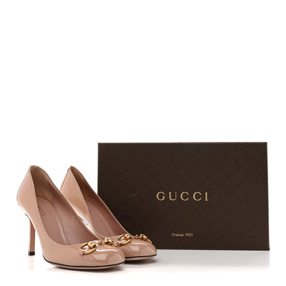 Gucci Vernice Crystal Horsebit Pumps 37 Dark Cipria 11 of 11