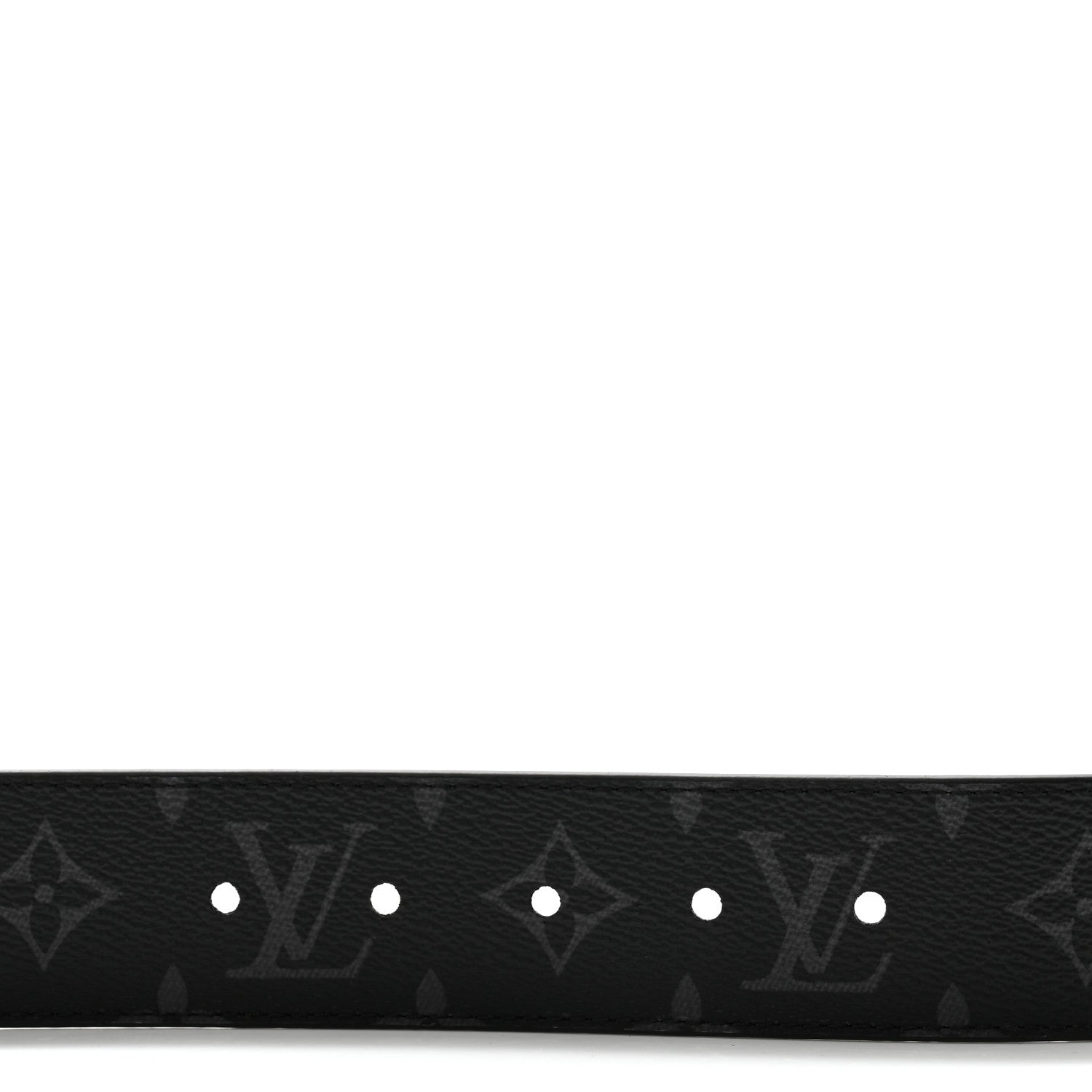 Louis Vuitton Calfskin Reverse Monogram Eclipse 40mm Belt 95 38 Black 3 of 7