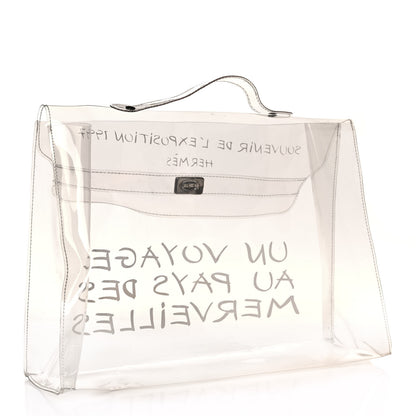 Hermes Vinyl Souvenir De L'Exposition Kelly Transparent 3 of 9