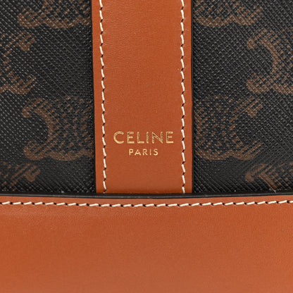 Celine Triomphe Canvas Calfskin Small Bucket Bag Tan 7 of 12