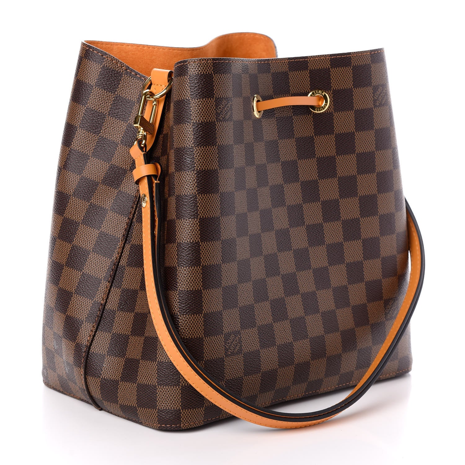 Louis Vuitton Damier Ebene Neonoe MM Safran 3 of 9