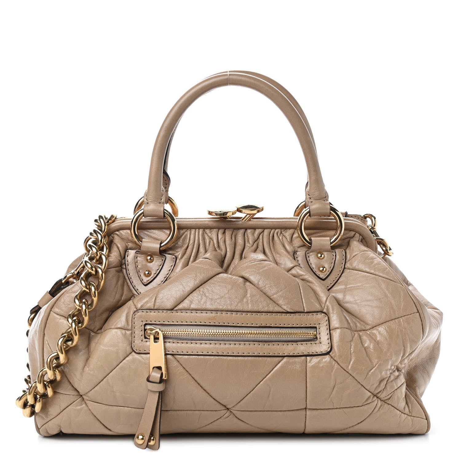 Marc Jacobs Calfskin Patchwork Stam Beige 1 of 8