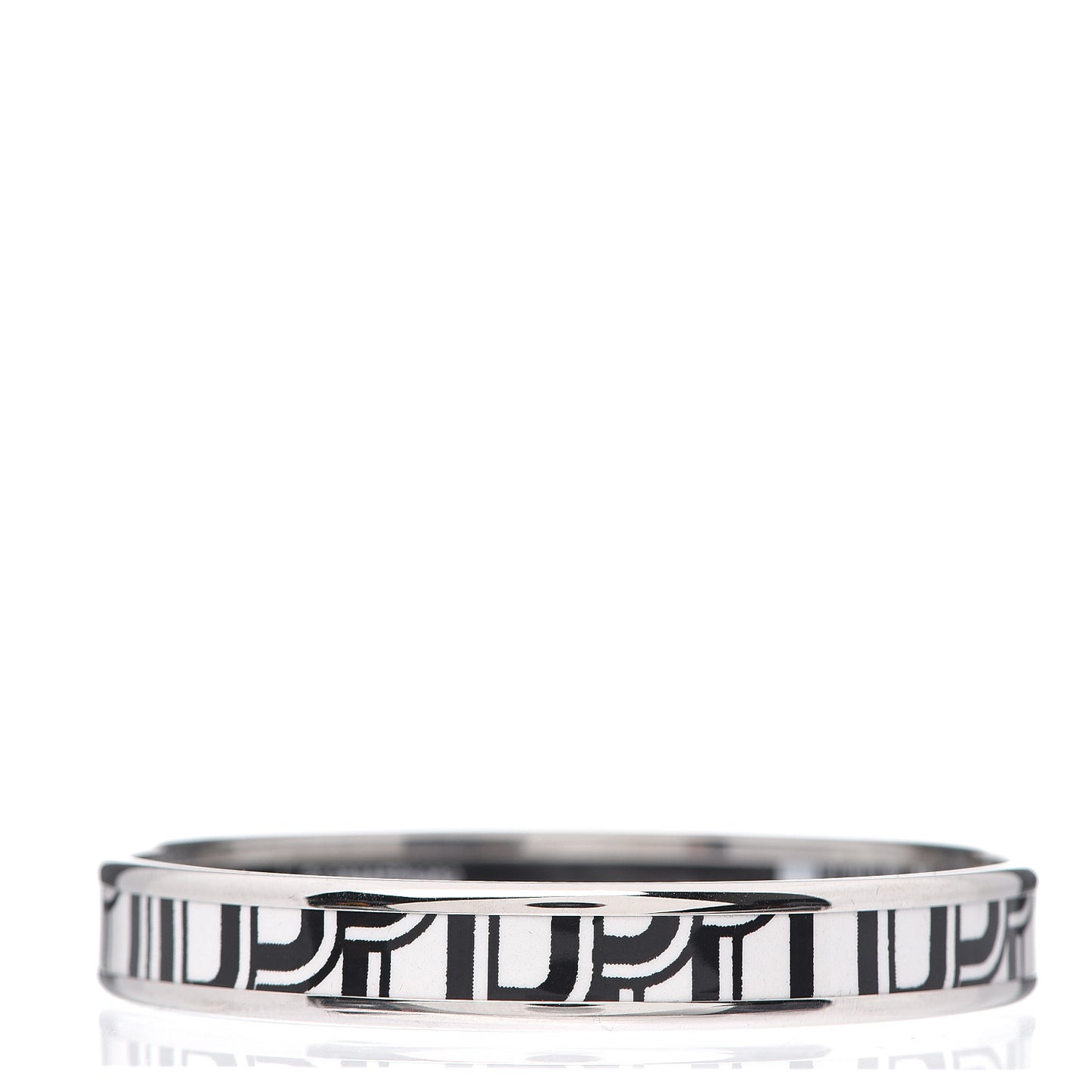 Enamel Printed Narrow Manufacture De Boucleries Bracelet 62 Faux Gris