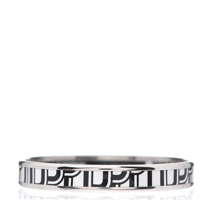 Hermes Enamel Printed Narrow Manufacture De Boucleries Bracelet 62 Faux Gris 2 of 3