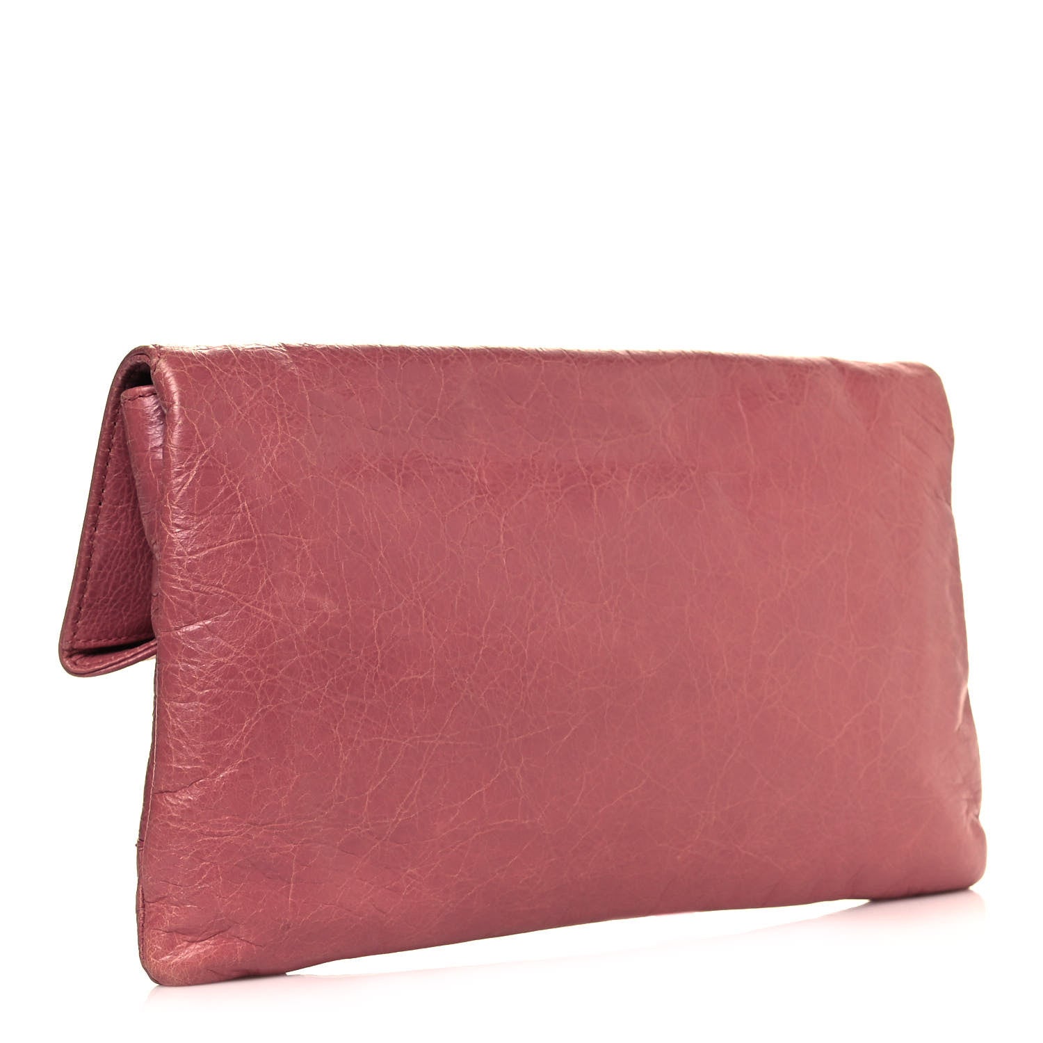 Balenciaga Agneau Giant 12 Silver Hardware Envelope Clutch Rose Bruyere 3 of 9