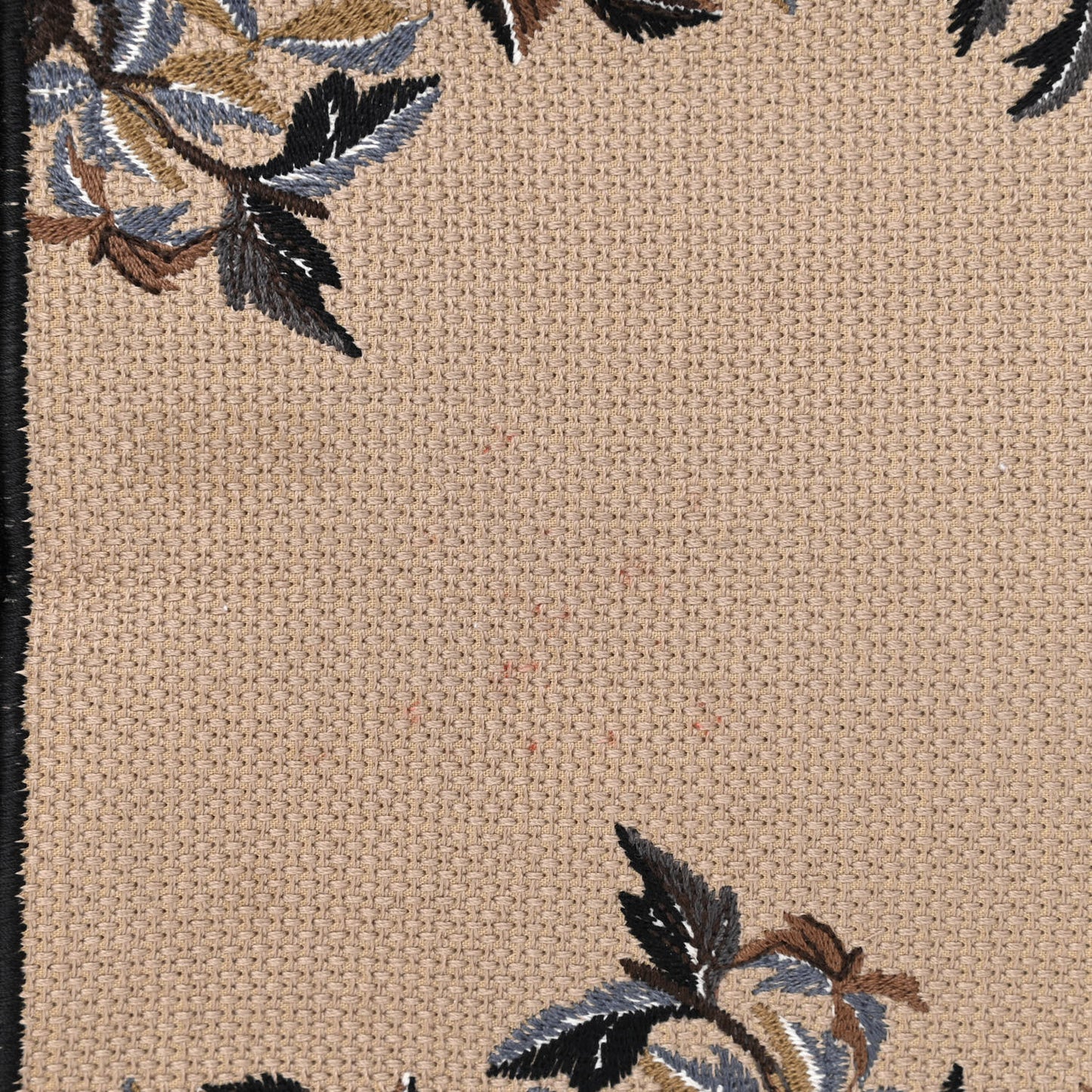 Canvas Embroidered Jardin D'Hiver Medium Book Tote Beige Multicolor