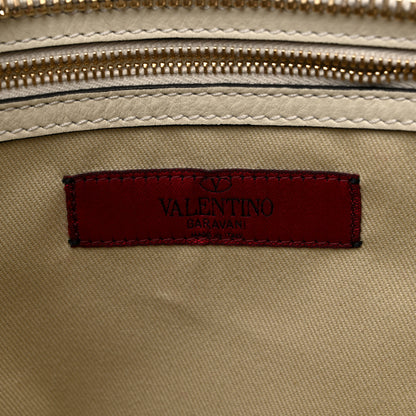 Valentino Garavani Vitello Rockstud Double Handle Tote Ivory 6 of 9