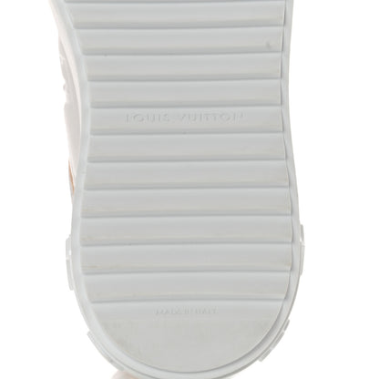 Louis Vuitton Monogram Embossed Calfskin Damier Azur Time Out Sneakers 35 Rose Clair Pink 8 of 8