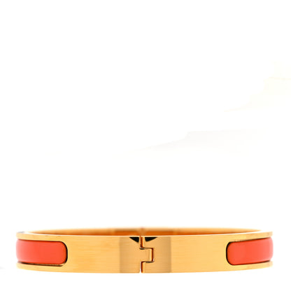 Hermes Enamel Mini Clic Kelly Bracelet PM Orange Fruite 3 of 5