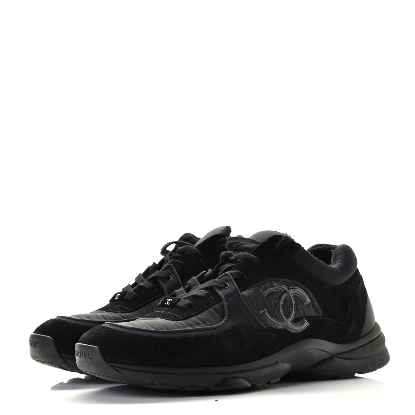 Kid Suede Calfskin Mens Sneakers 46 Black