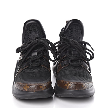 Louis Vuitton Calfskin Patent Monogram LV Archlight Sneakers 38 Black 2 of 9