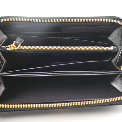 Prada Vitello Move Zip Around Wallet Black 6 of 7