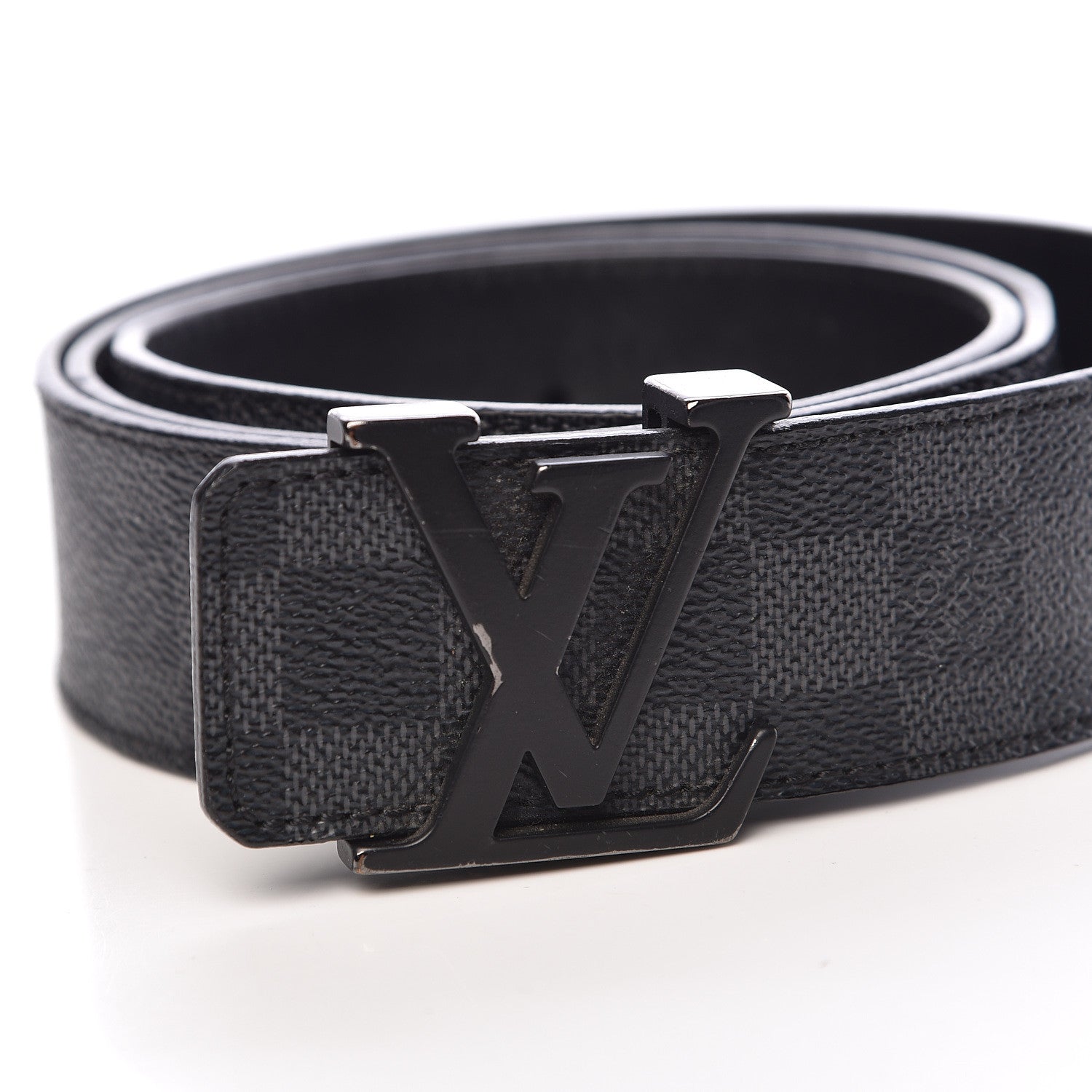 Louis Vuitton Damier Graphite LV Initiales Belt 100 40 6 of 9