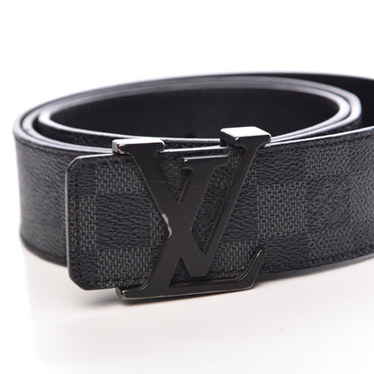 Louis Vuitton Damier Graphite LV Initiales Belt 100 40 6 of 9