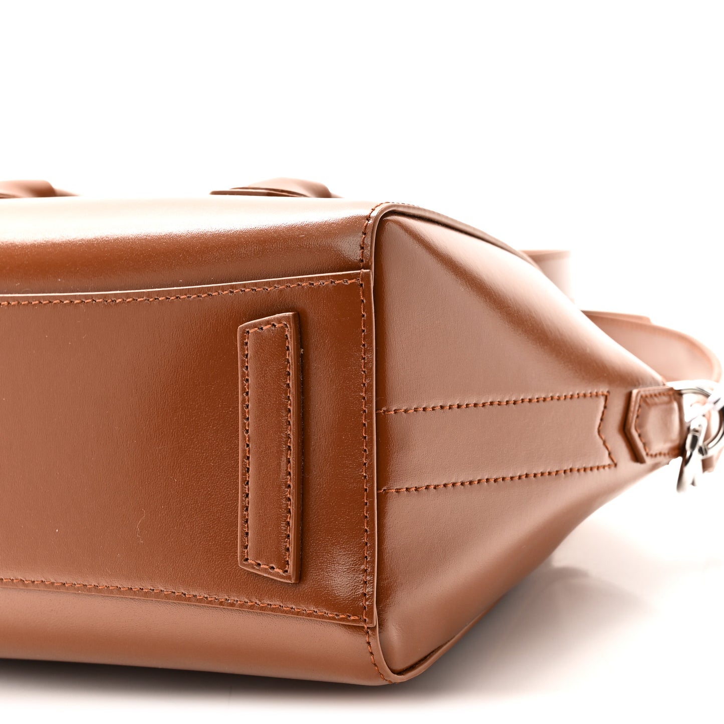 Box Calfskin Mini Lock Antigona Shoulder Bag Beige Chestnut