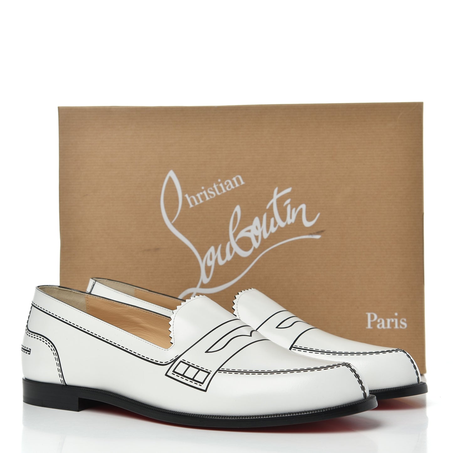 Calfskin Women Mocalaureat Tromp L'oeil Loafers 39 White