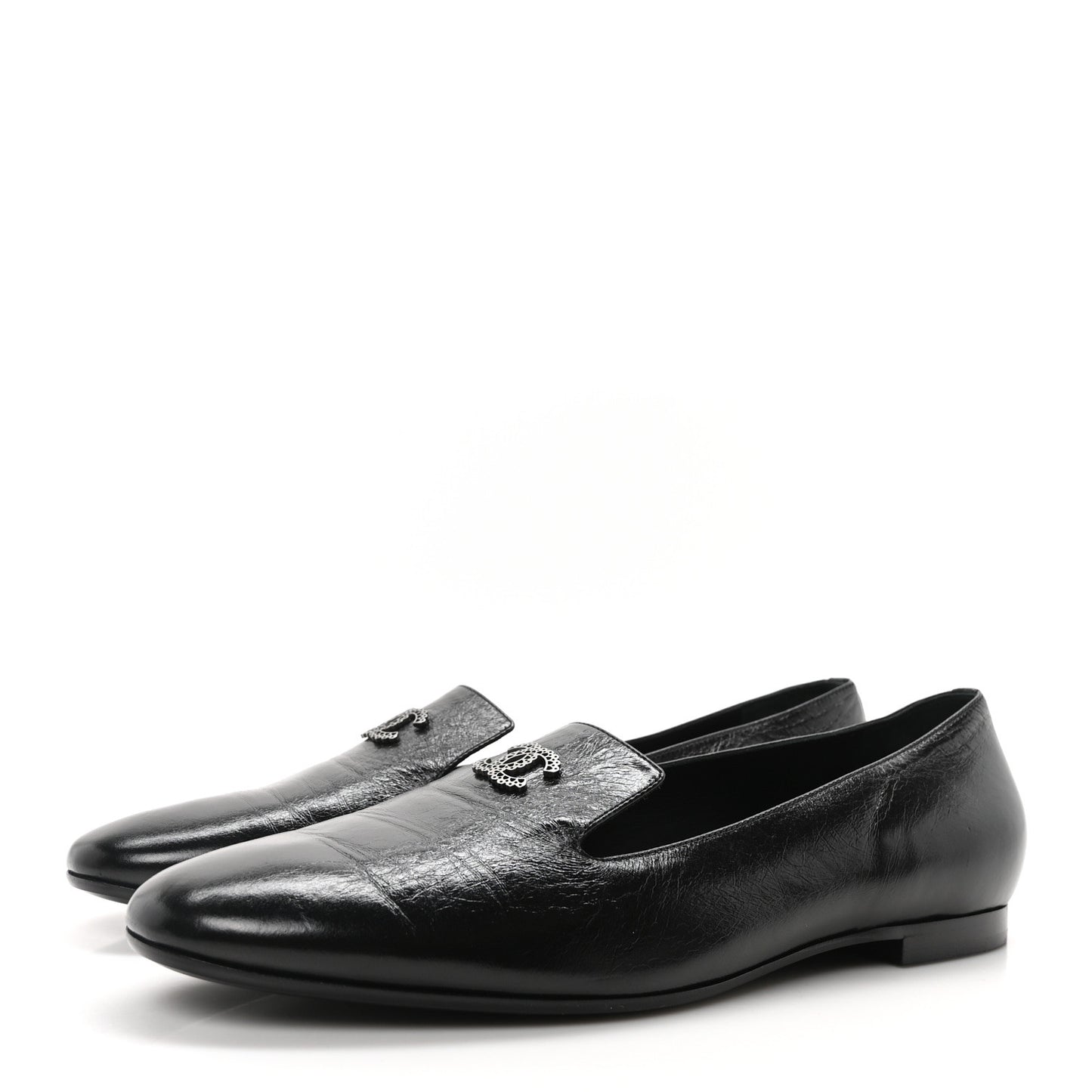 Lambskin CC Loafers 41 Black