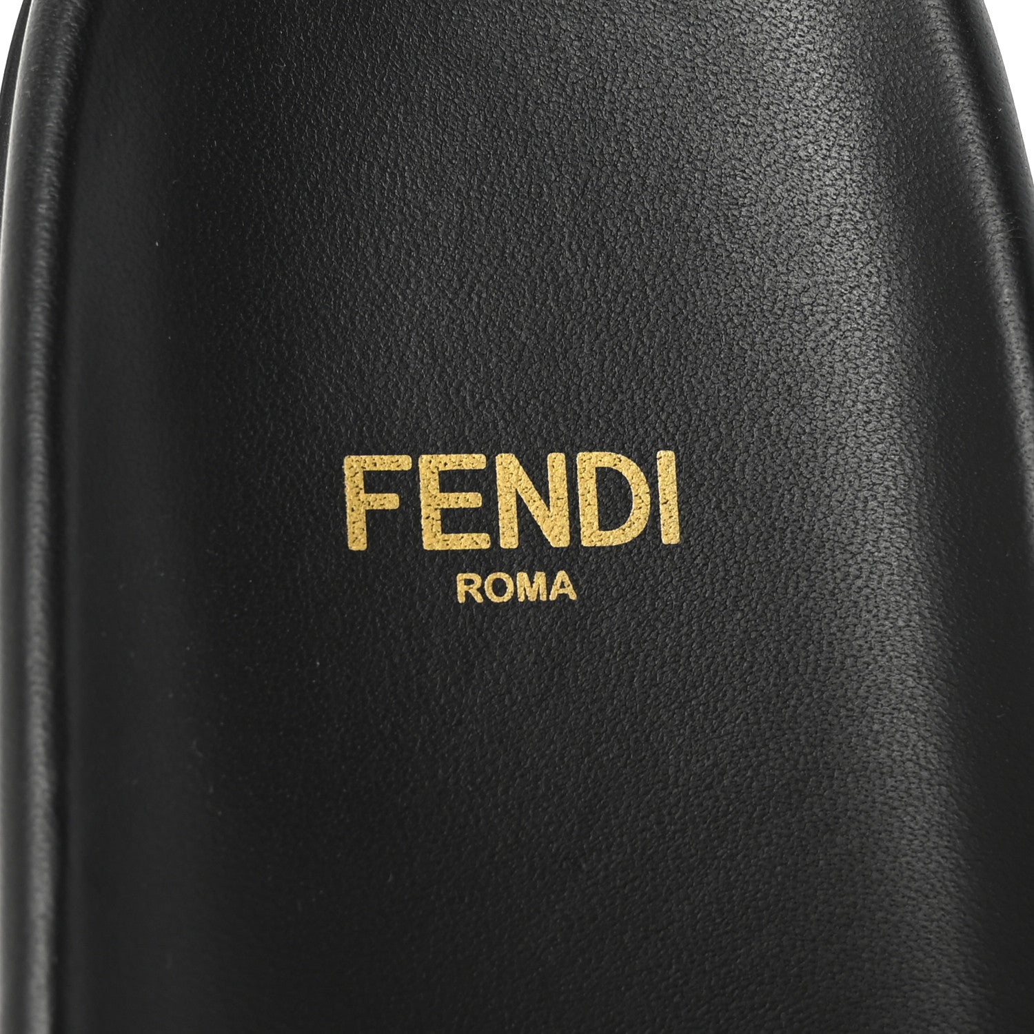 Fendi Satin FF Fendi Feel Slide Sandals 38 Tobacco Black 8 of 8