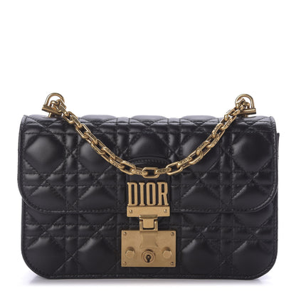 Christian Dior Lambskin Cannage Small Dioraddict Flap Bag Black 1 of 8
