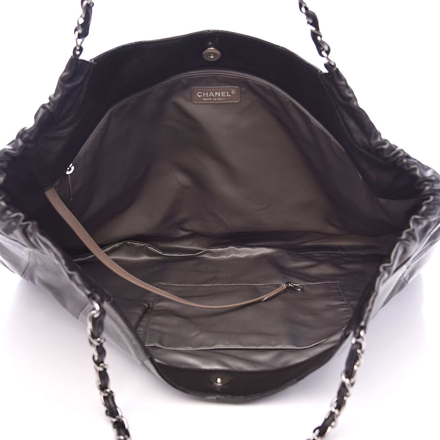 Patent Patchwork Large Brooklyn Tote Black