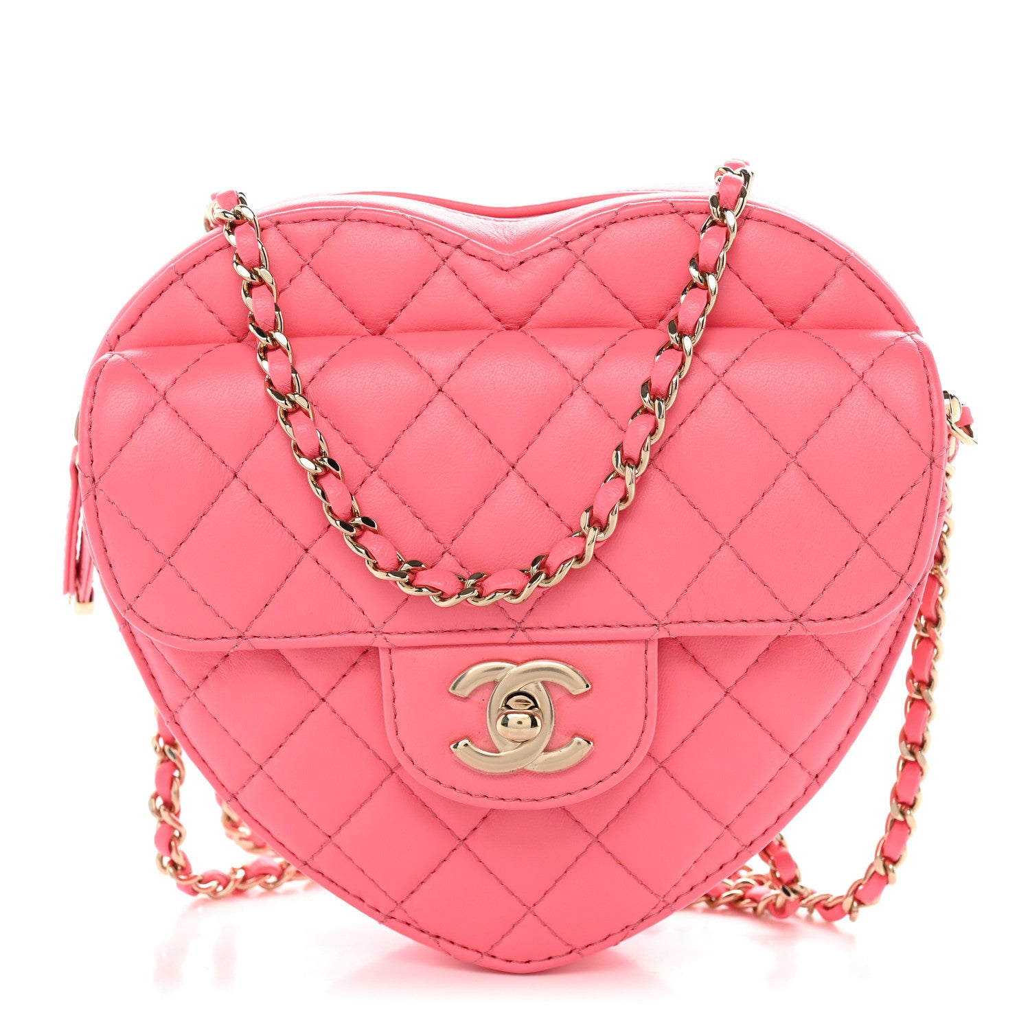 Chanel Lambskin Quilted CC In Love Heart Bag Pink 1 of 9