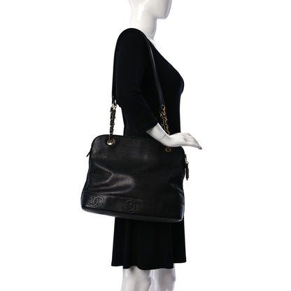 Chanel Caviar CC Shoulder Bag Black 2 of 10