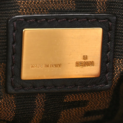 Fendi Goatskin Zucca Medium Peekaboo Iconic Satchel Ciclamino Tobacco Moro 6 of 9