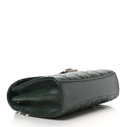 Chanel Shiny Calfskin Quilted Mad About Quilting Mini Flap Dark Green 4 of 9