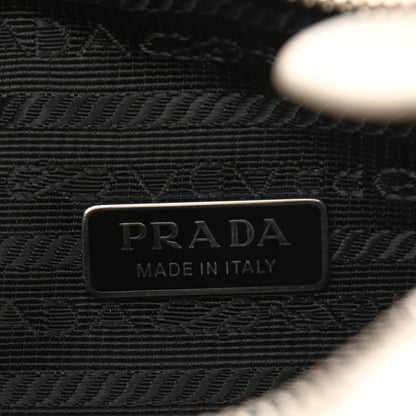 Prada Terry Cloth Mini Re-Edition 2000 Bag White Black 6 of 10
