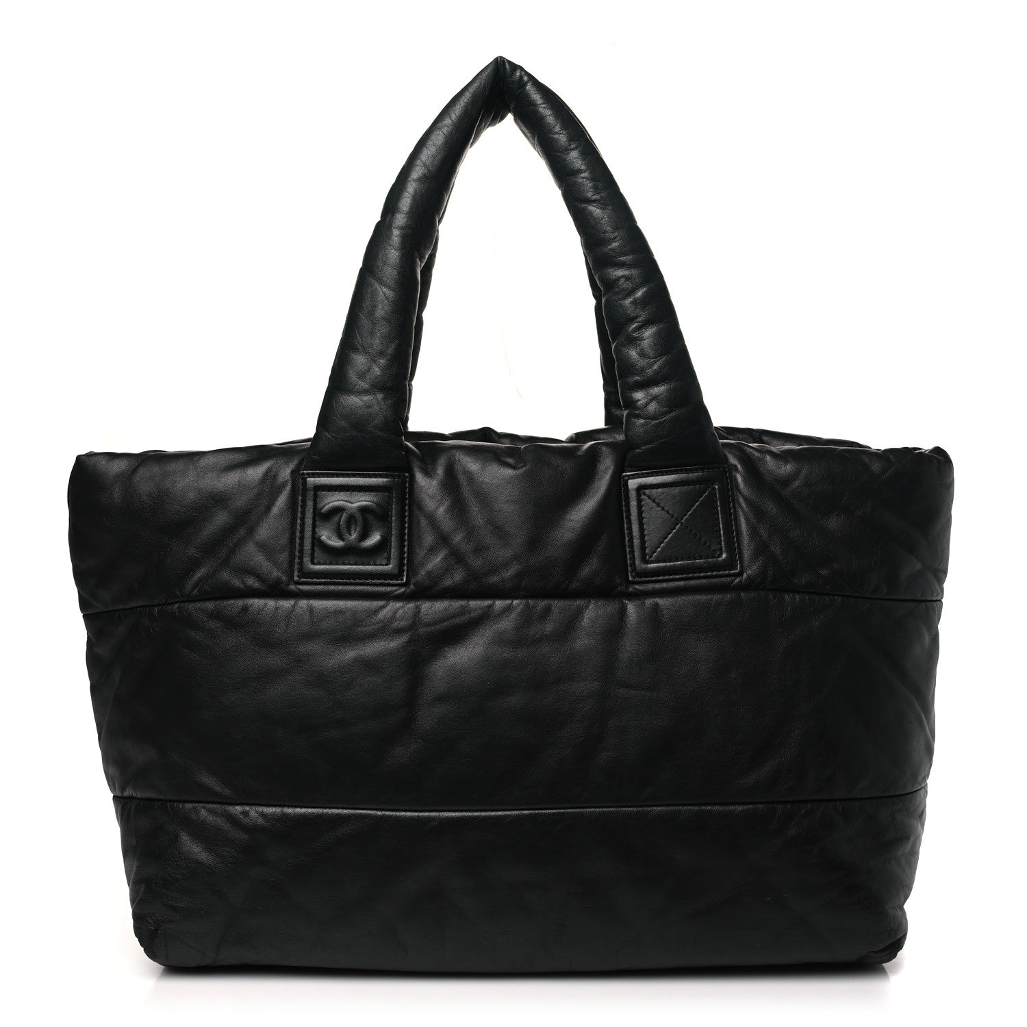 Chanel Lambskin Quilted Large Coco Cocoon Reversible Tote Black 1 of 10