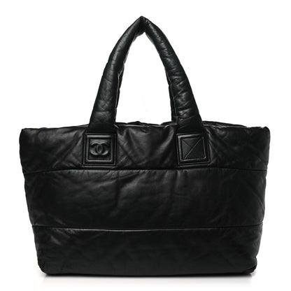 Chanel Lambskin Quilted Large Coco Cocoon Reversible Tote Black 1 of 10
