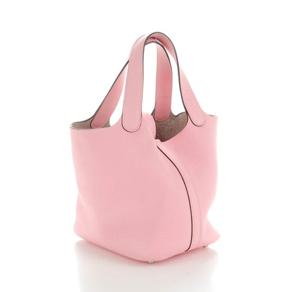 Hermes Taurillon Clemence Picotin Lock 18 PM Rose Sakura 3 of 7