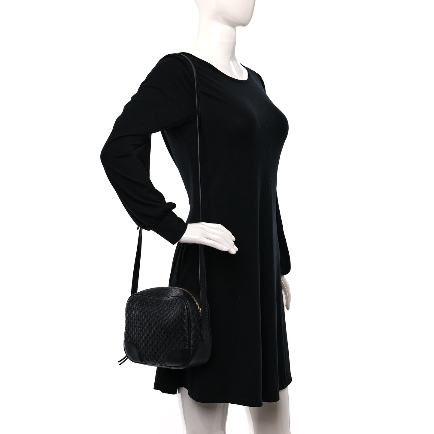 Microguccissima Mini Bree Messenger Bag Black